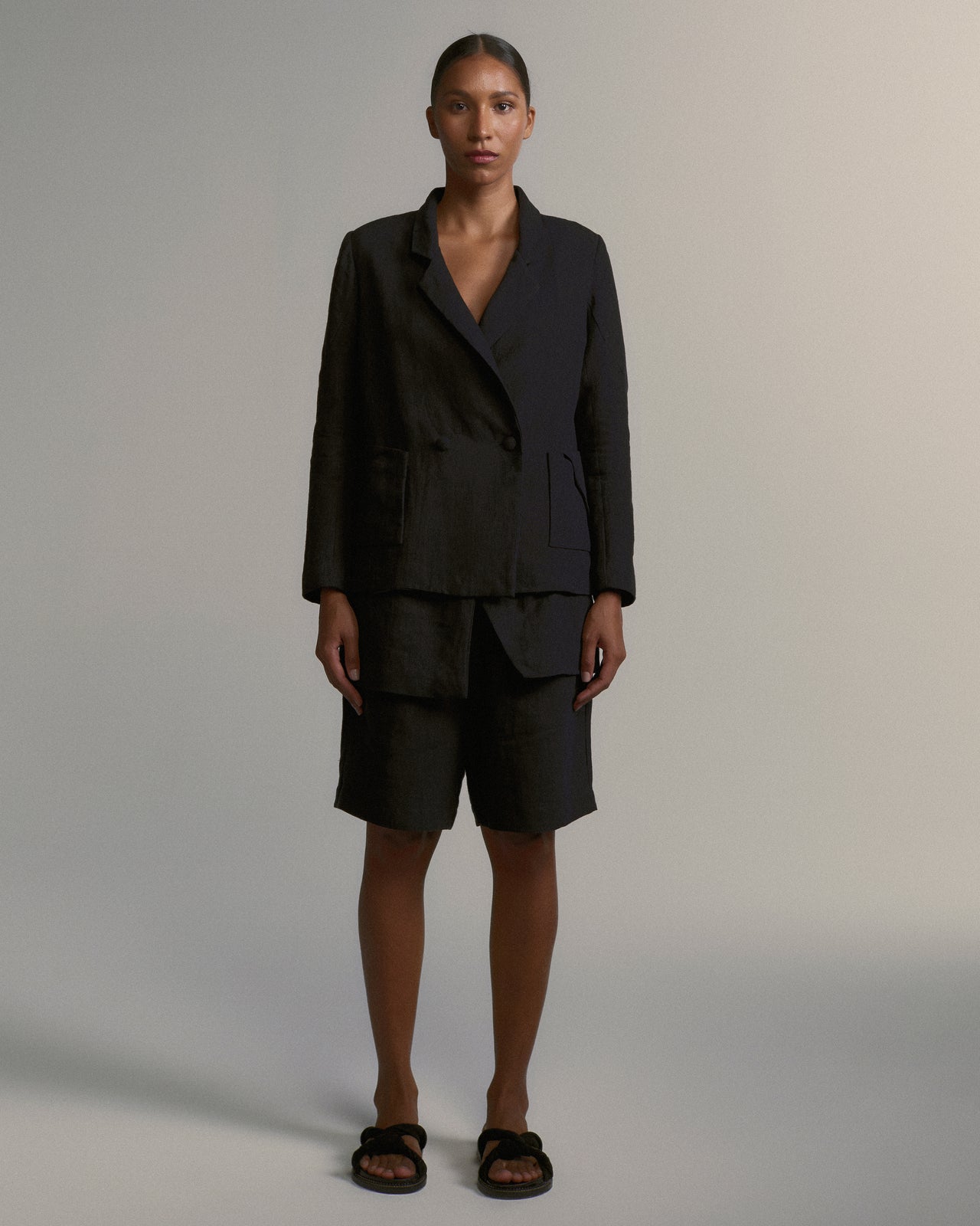 Blazer Berlim Linho Preto