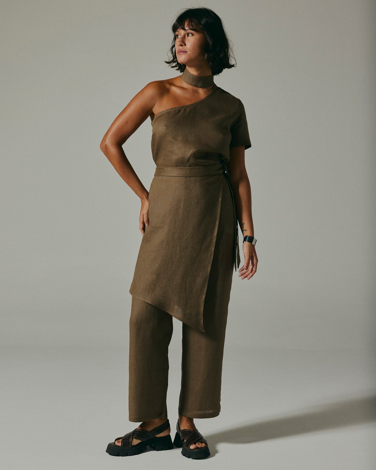 Calça Lua Linho Verde