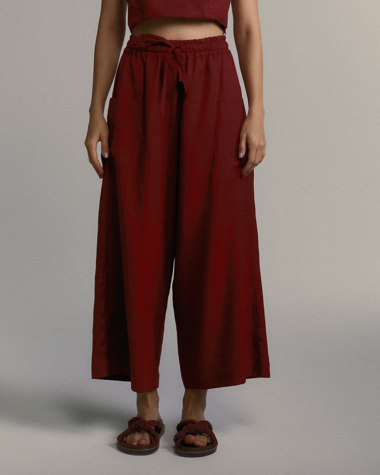 Calça Álvaro Linho Vinho