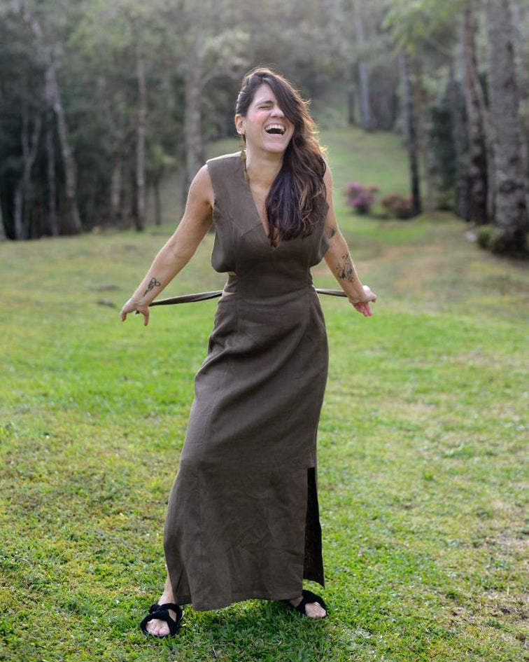 Vestido Blazer Longo Verde