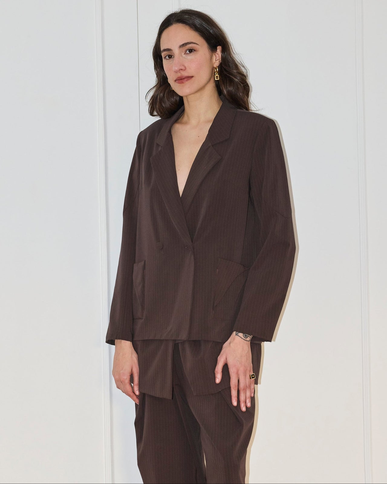 Blazer Berlim Alfaiataria Risca De Giz