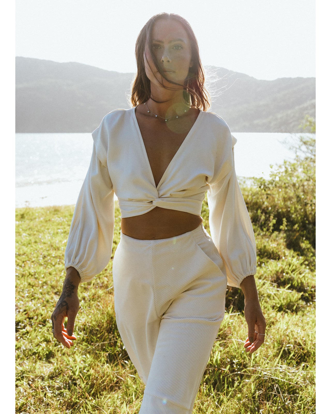 Blusa Gaia Manga Longa Off White