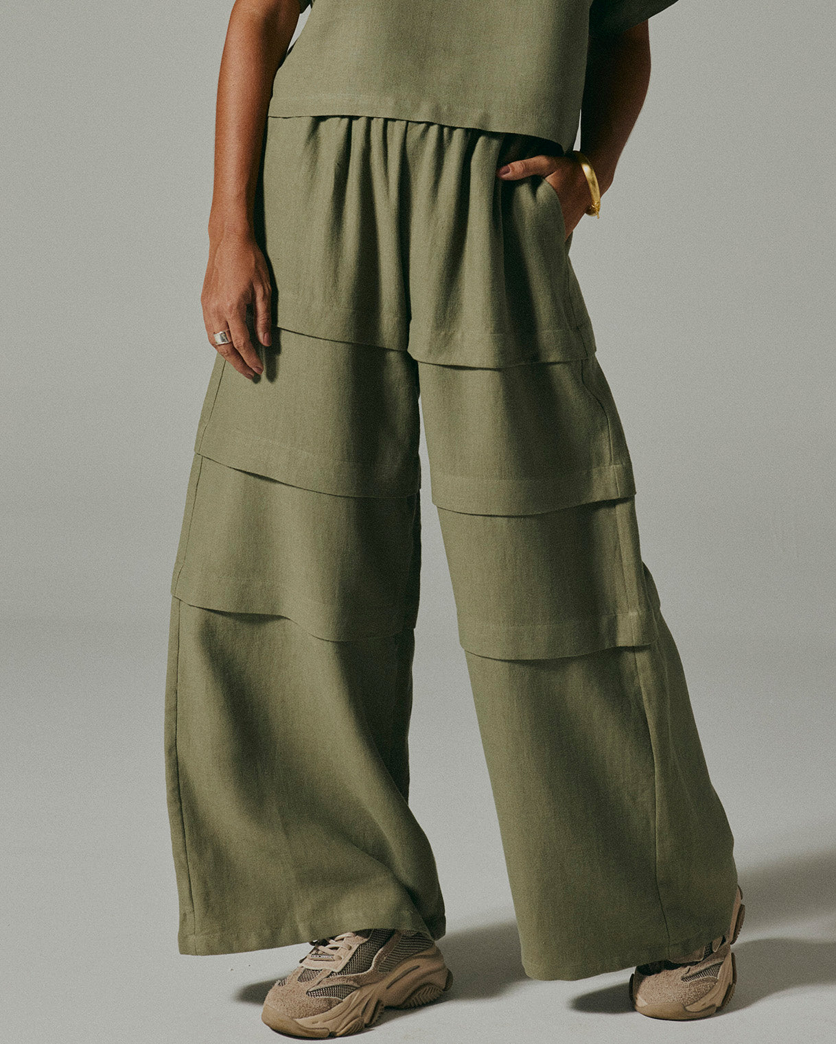 Calça Ritmo Linho Verde