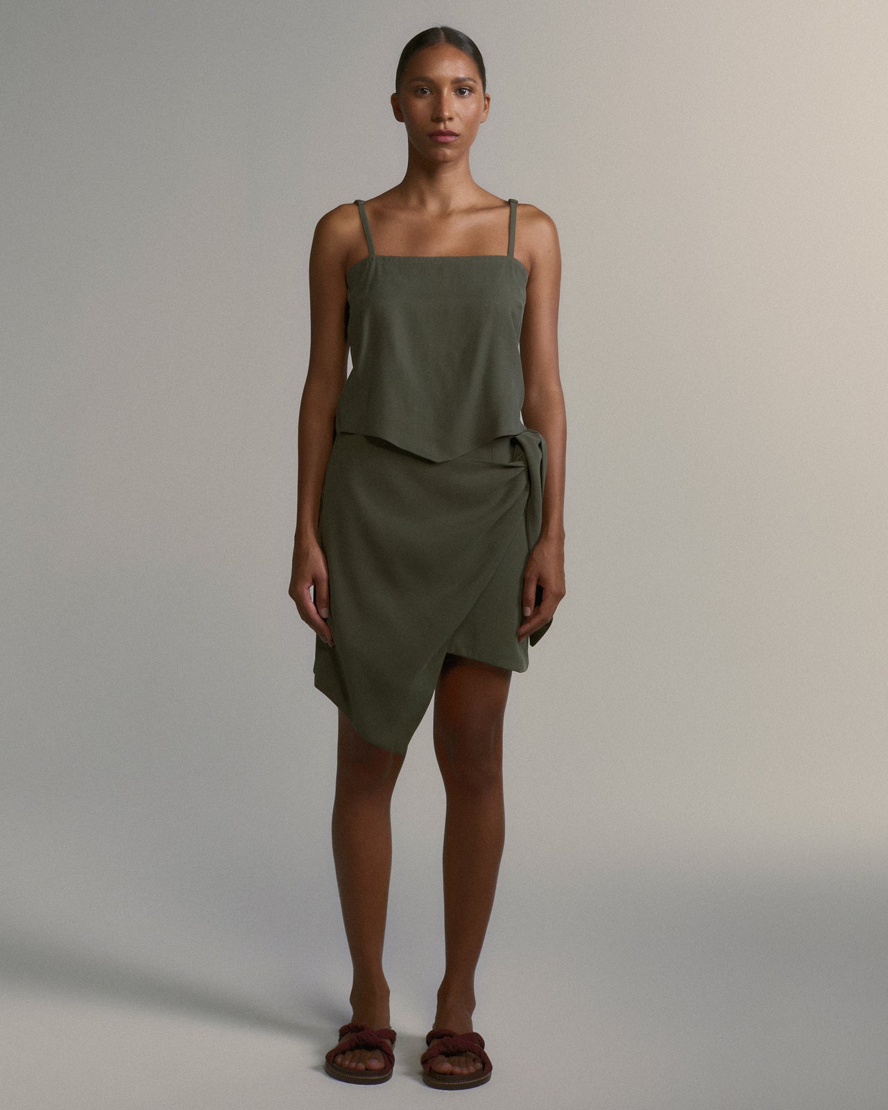 Saia Pareo Curta Verde Oliva