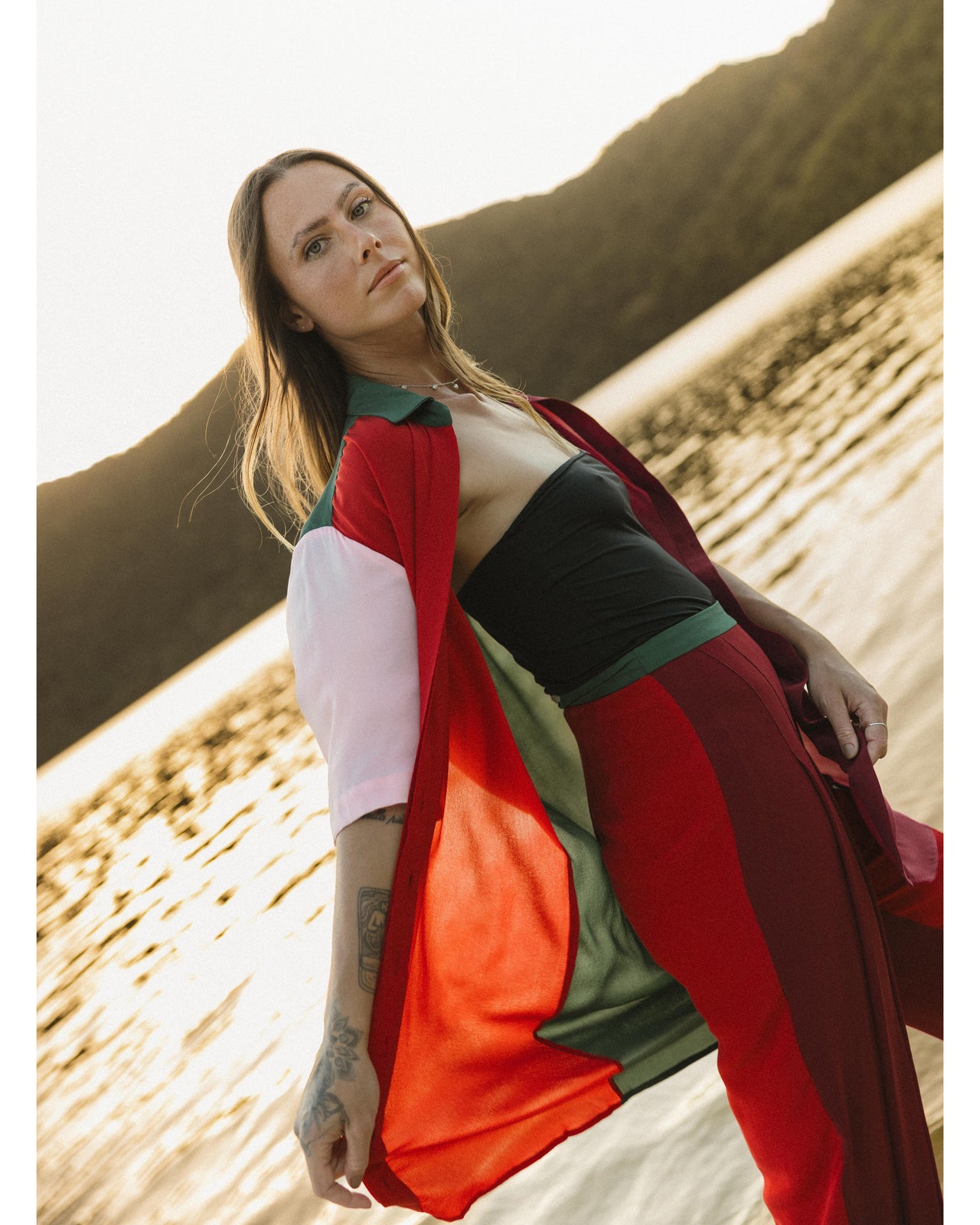 Vestido Almodóvar de Seda Multicolorido