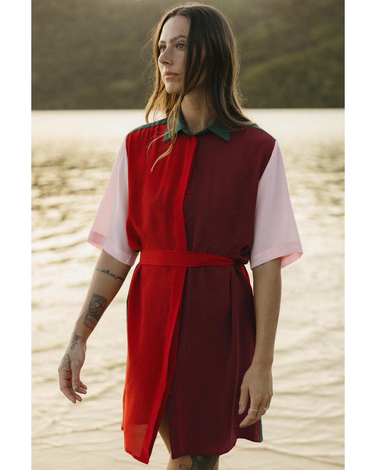 Vestido Almodóvar de Seda Multicolorido