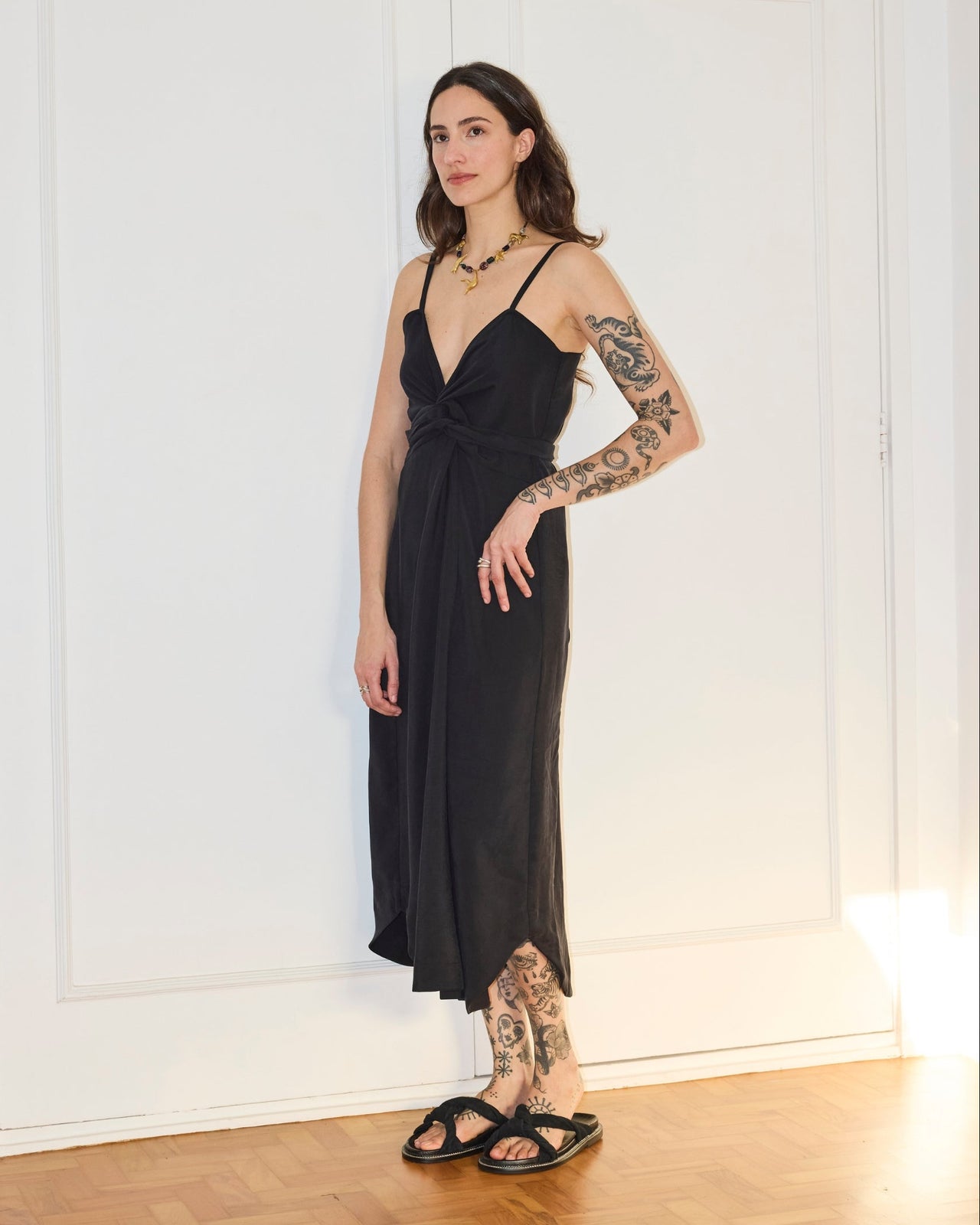 Vestido Juno Tencel Preto