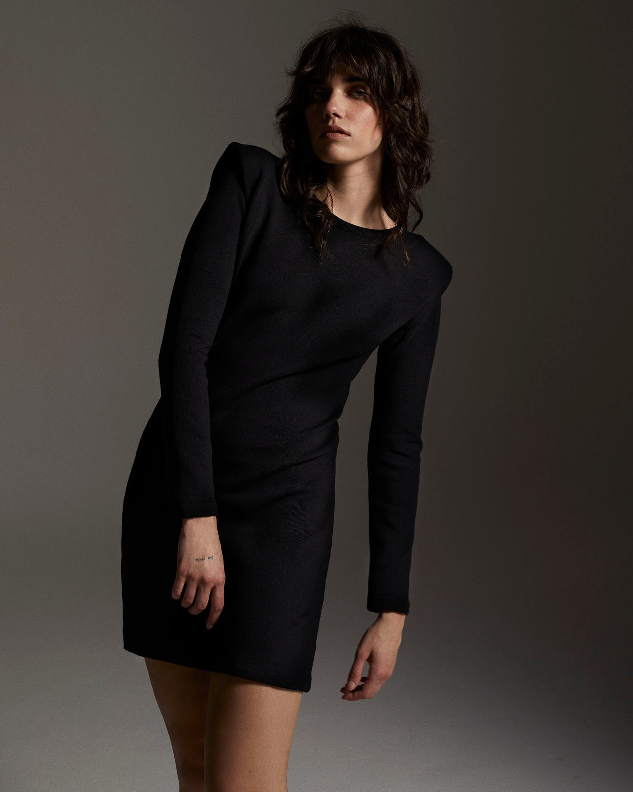 Vestido Égide Tricô Manga Longa
