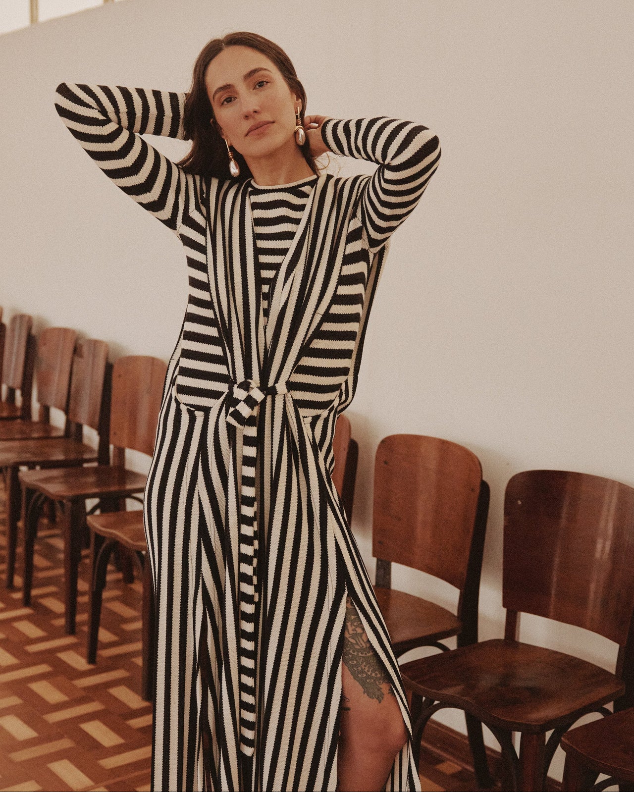 Vestido Osíris Malha Listrada PB