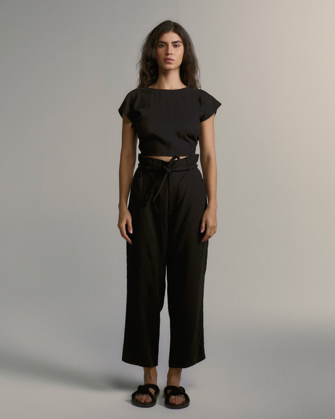 Calça Corda Tencel Preto