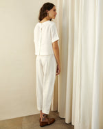 Calça Laço Linho Off White