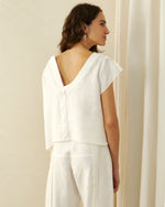 Blusa Roma Nova De Linho Off White