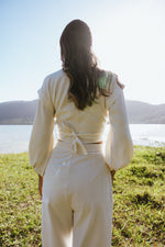 Blusa Gaia Manga Longa Off White