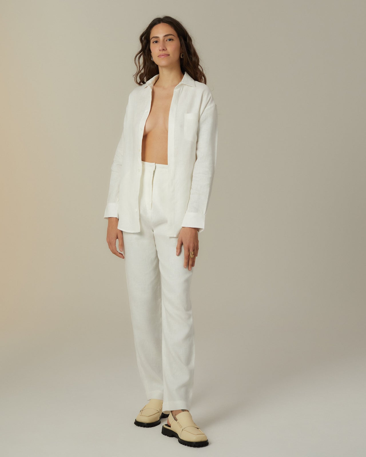 Camisa Patti Linho Off White