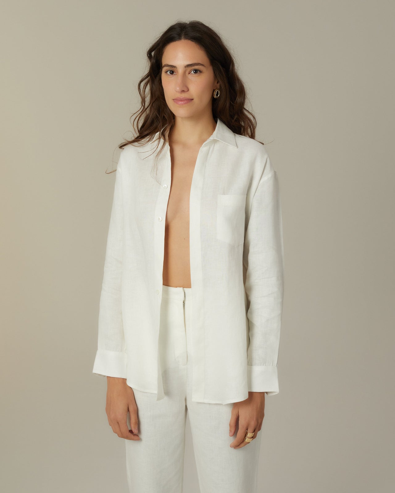 Camisa Patti Linho Off White