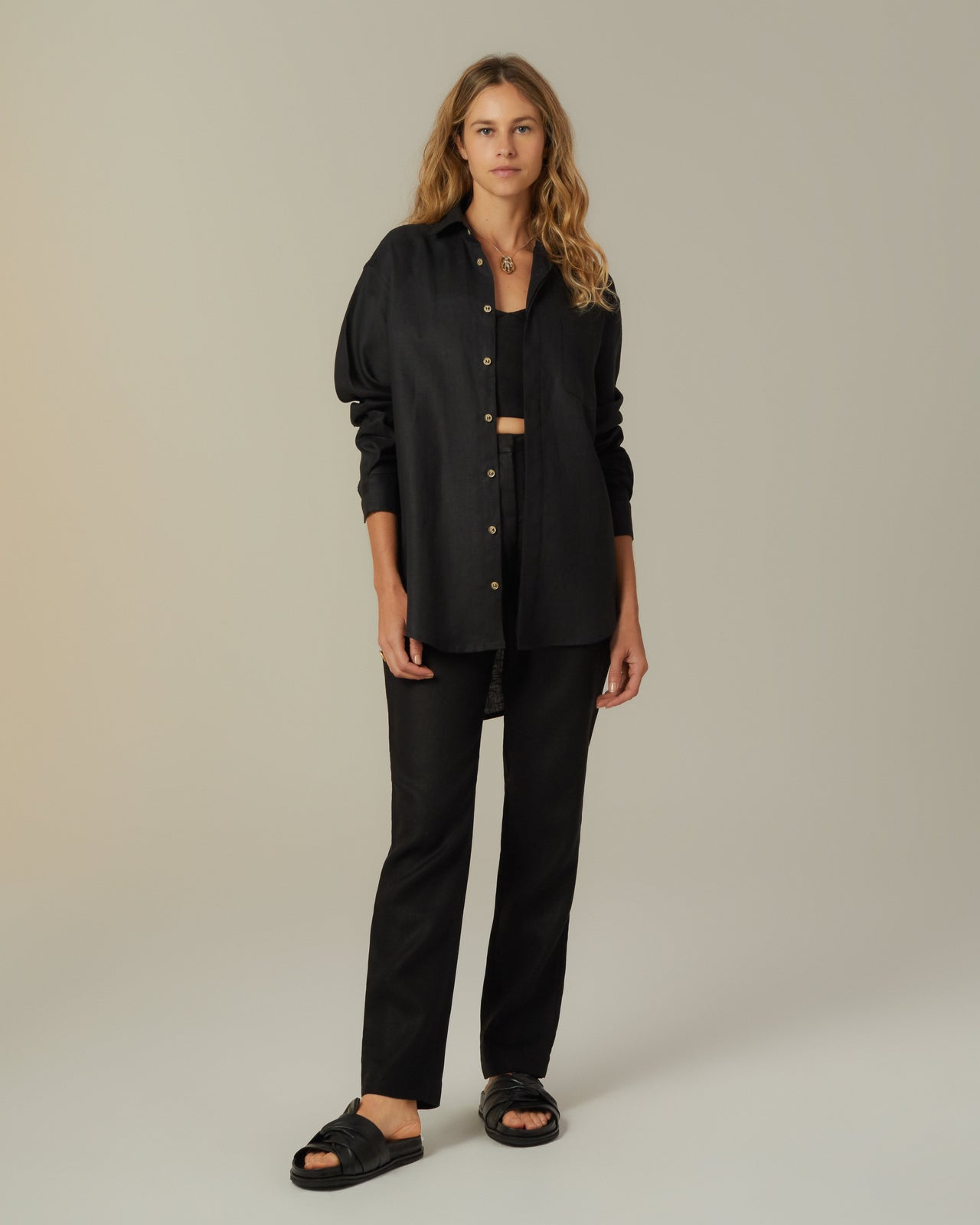Camisa Patti Linho Preto