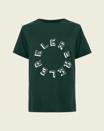 Camiseta Palíndromo "E Ler E Reler" Verde/Off