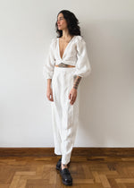 Blusa Gaia Manga Longa Linho Off White