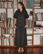 Camisa Oriente Linho Preto