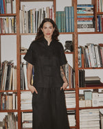 Camisa Oriente Linho Preto