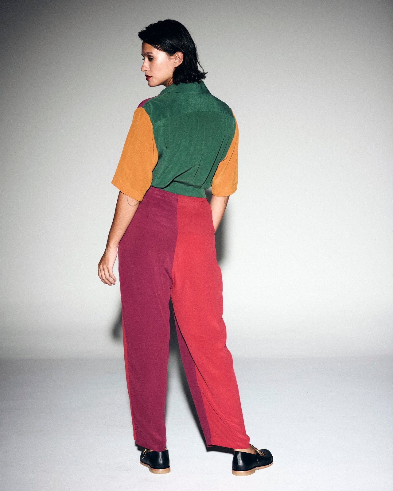 Camisa Almodóvar Seda Multicolorida