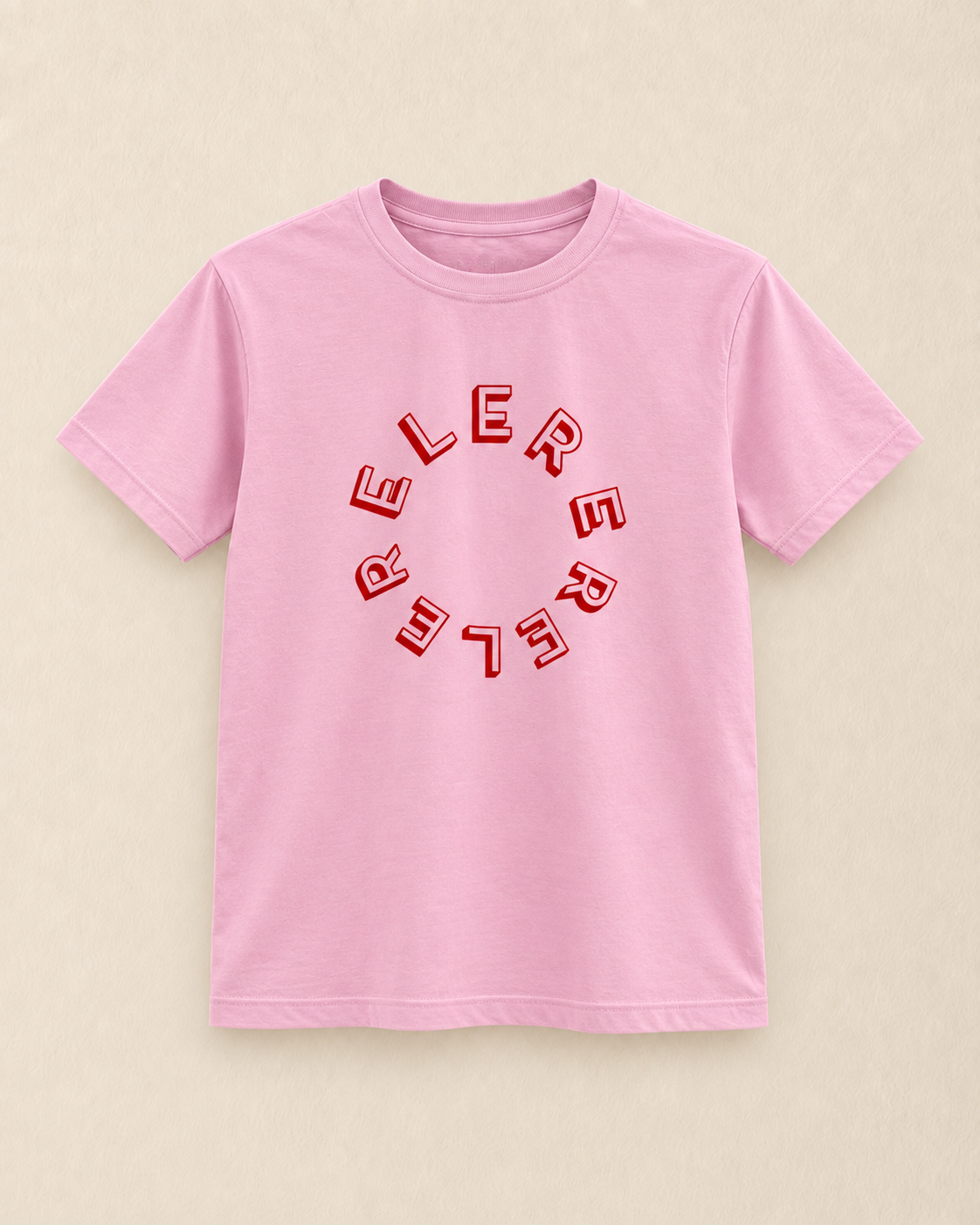 Camiseta-Palíndromo E LER E RELER Rosa