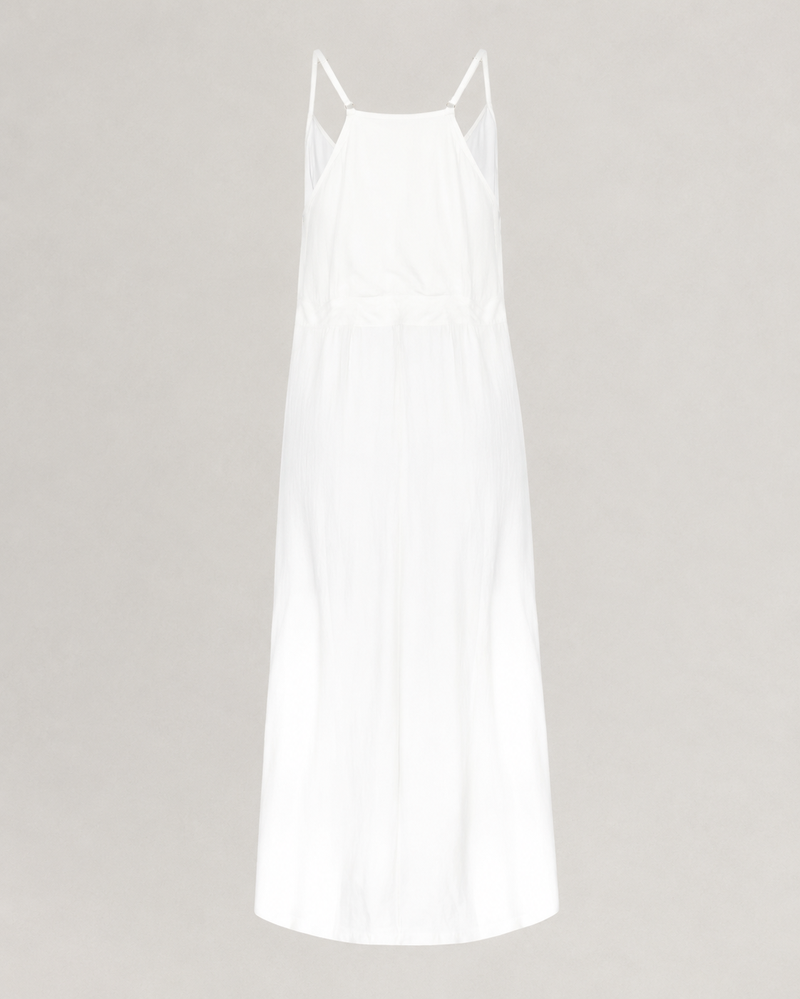 Vestido Vazado Longo Crepe e Seda