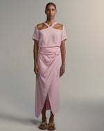 Blusa Forma De Seda Rosa
