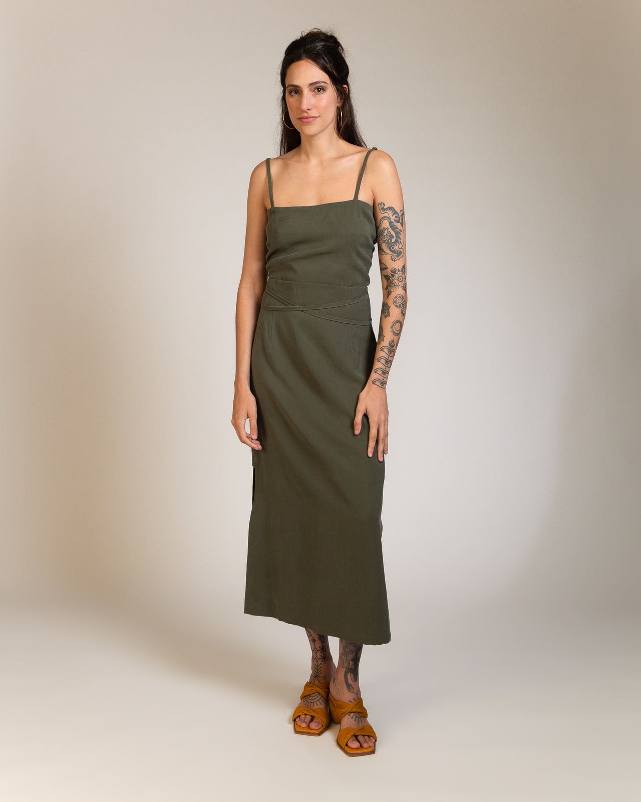 Saia Imperatriz Verde Oliva