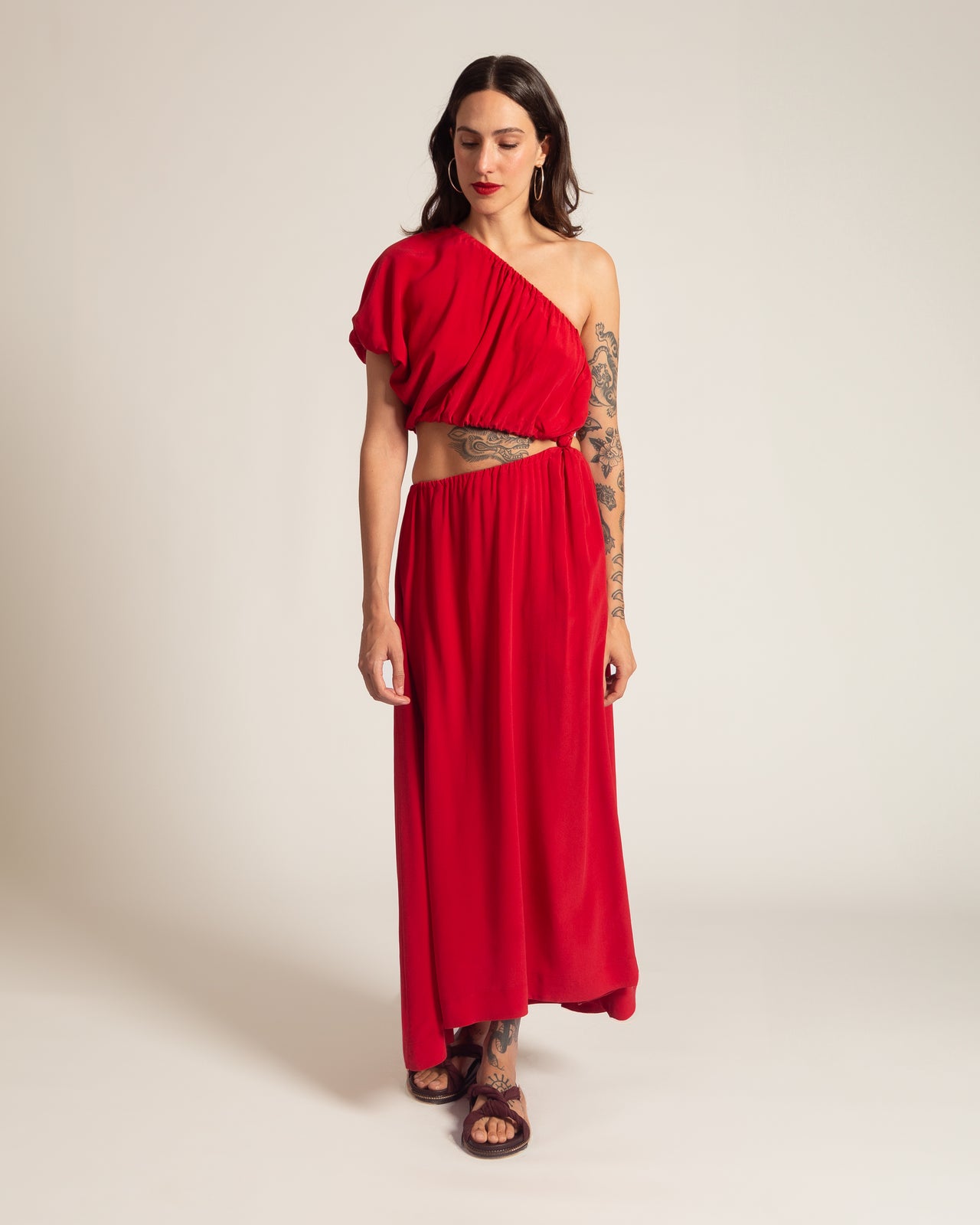 Vestido Ino Seda Vermelho