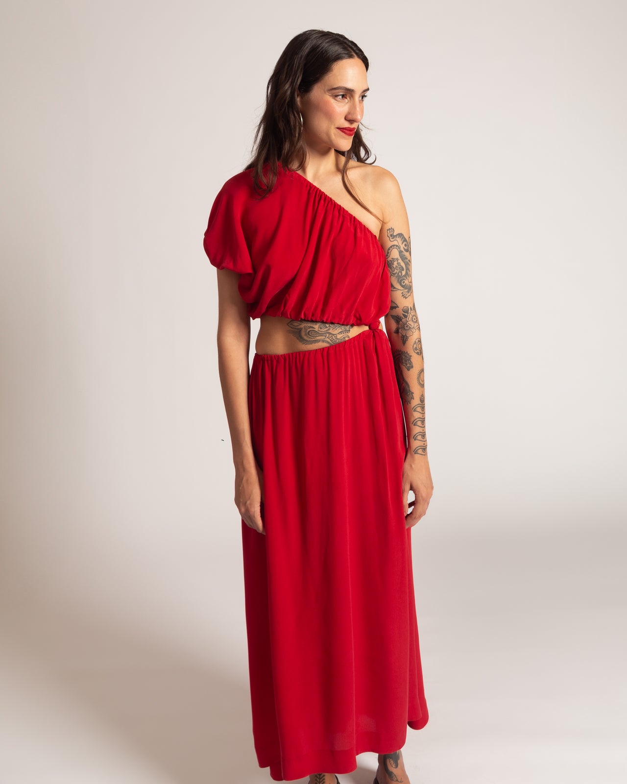 Vestido Ino Seda Vermelho