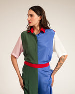 Camisa Almodovar Seda Multicolorida