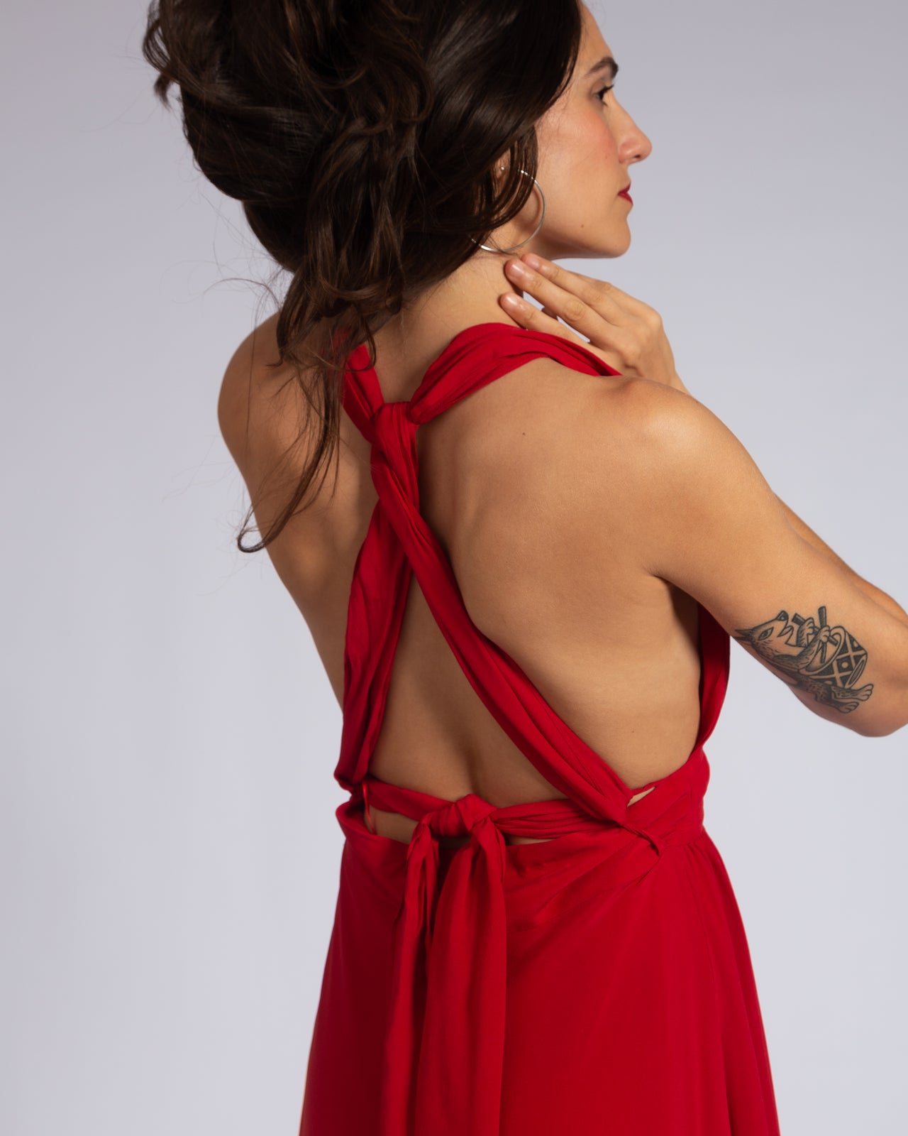 Vestido Amanda De Seda Novo Vermelho