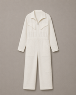 Macacão Michael Manga Longa de Linho Off White