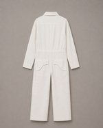 Macacão Michael Manga Longa de Linho Off White
