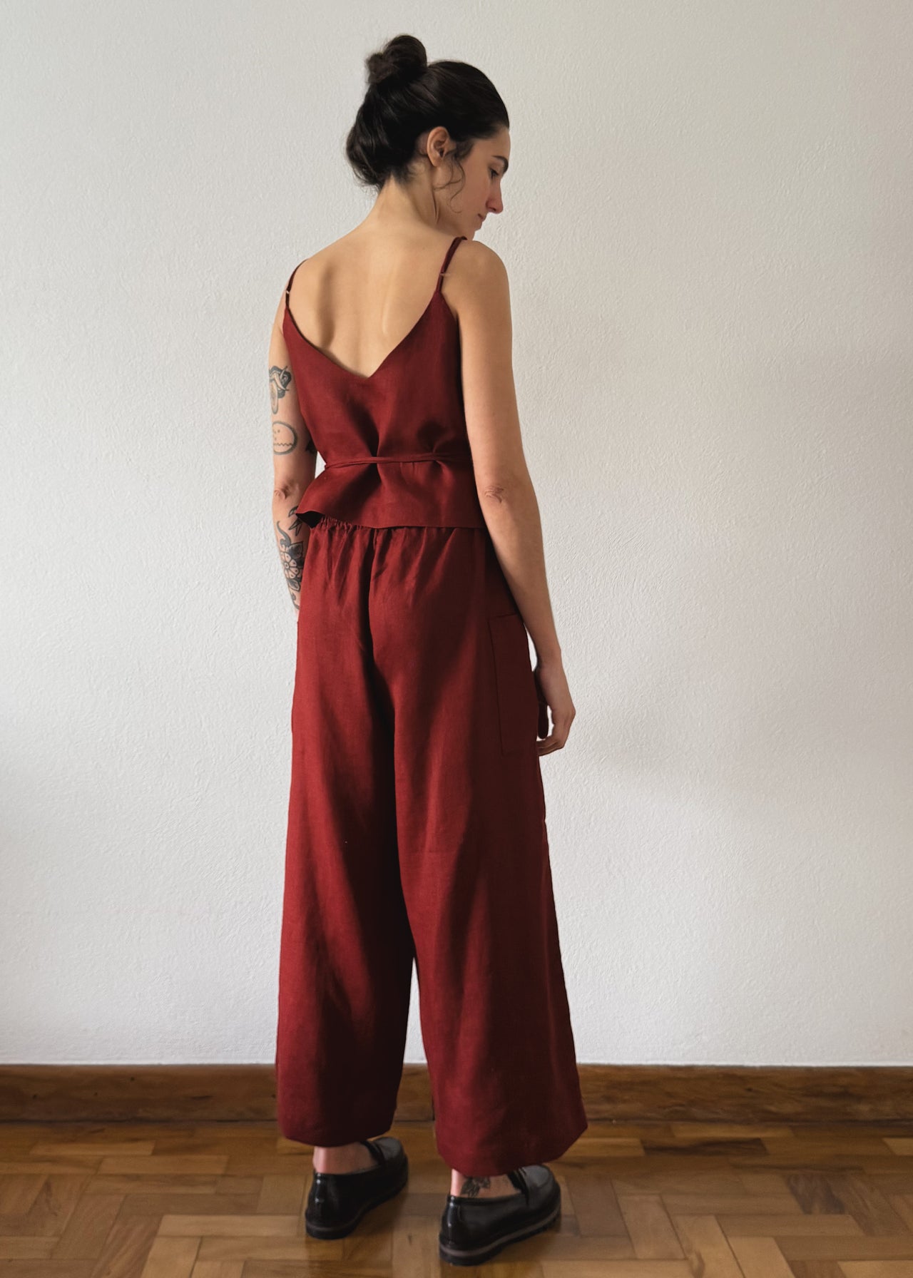 Calça Álvaro Linho Vinho