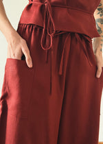 Calça Álvaro Linho Vinho