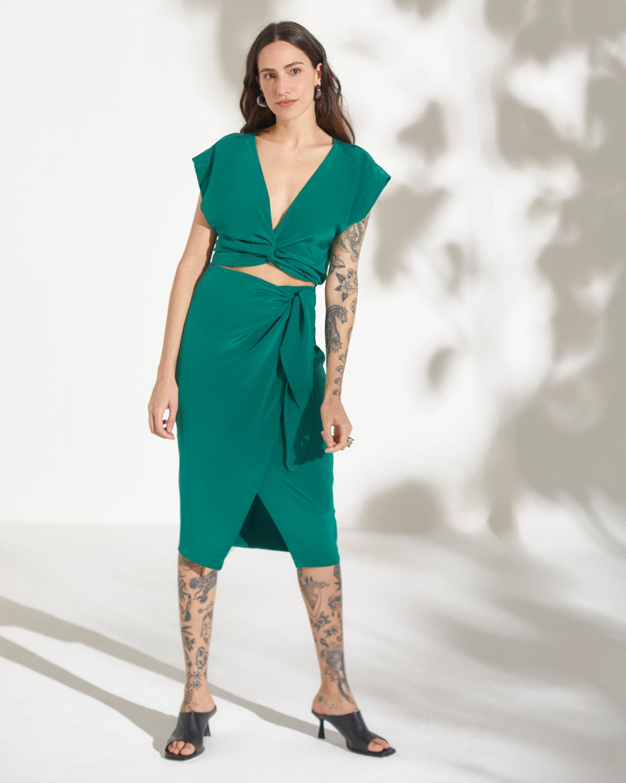 Blusa Gaia De Seda Verde