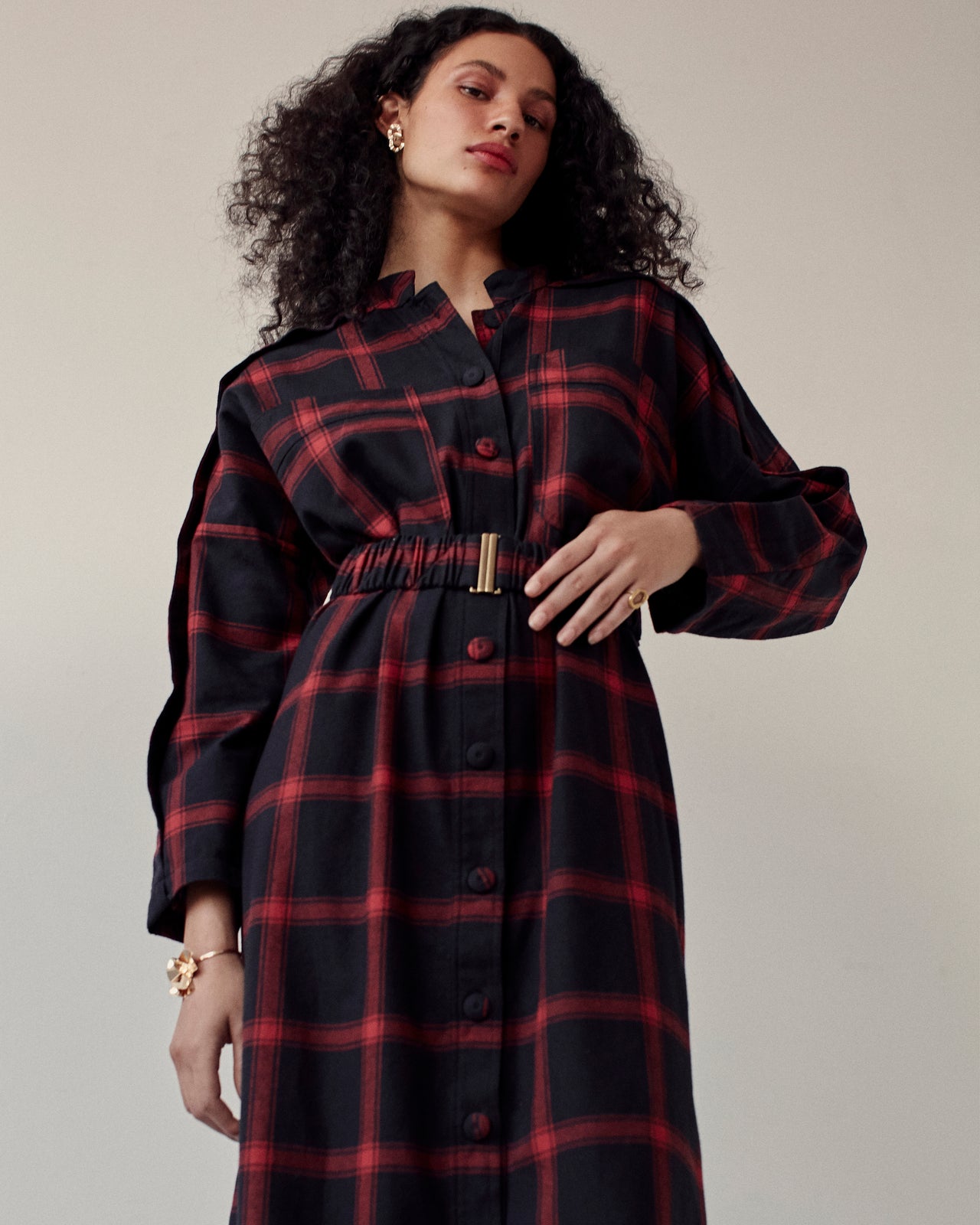 Vestido Artêmis Xadrez