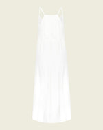 Vestido Vazado Longo Crepe de Seda
