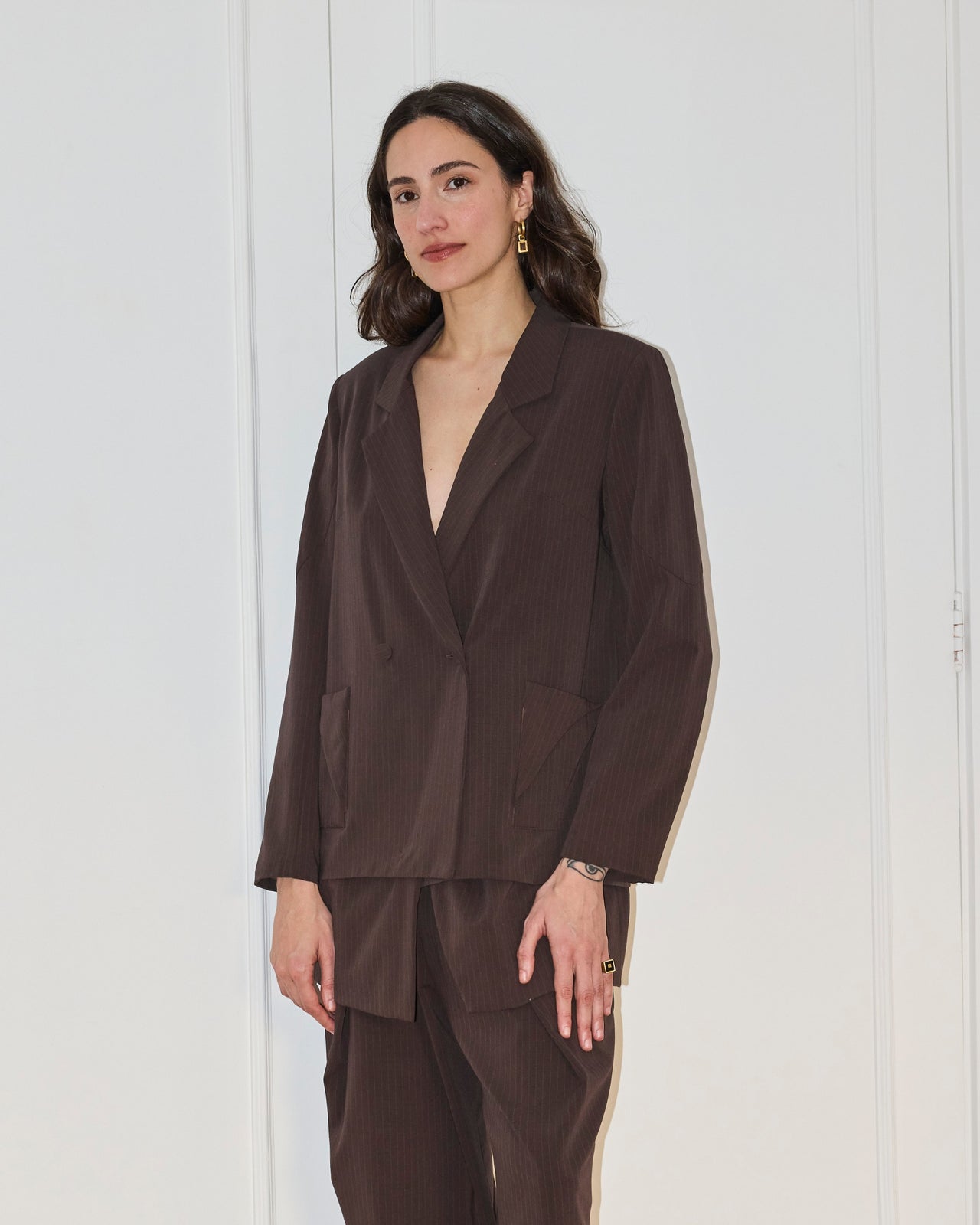 Blazer Berlim Alfaiataria Risca De Giz