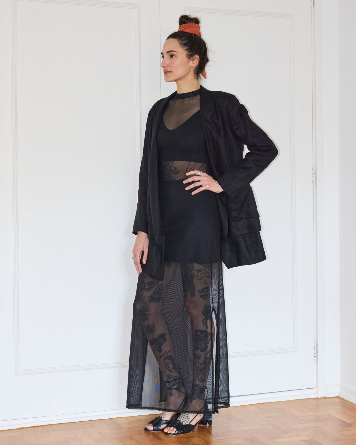 Blazer Berlim Linho Preto