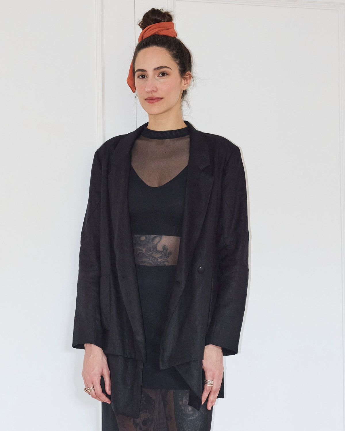 Blazer Berlim Linho Preto