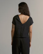 Blusa Roma Nova De Linho Preta