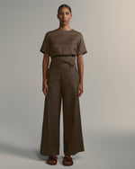 Calça Alta Linho Verde