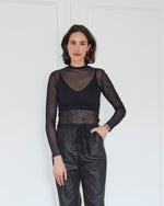 Blusa Belmonte Manga Longa Tule Preto