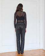 Blusa Belmonte Manga Longa Tule Preto