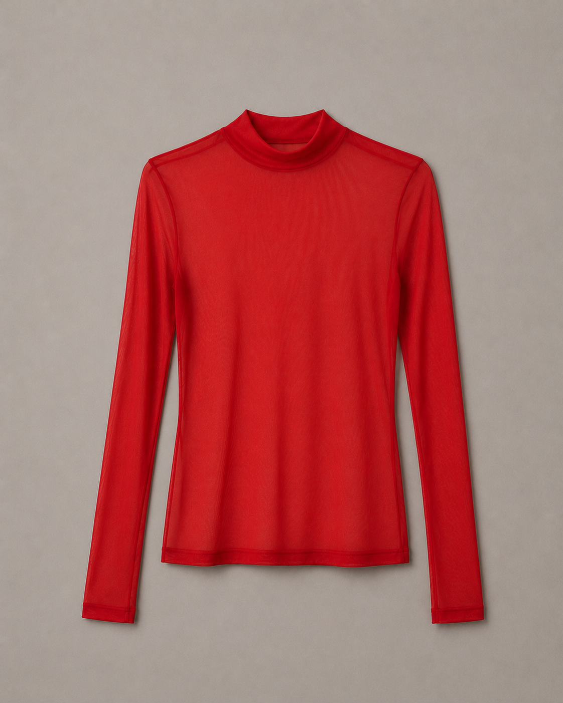 Blusa Belmonte Tule Manga Longa Vermelha