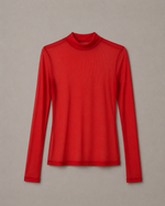 Blusa Belmonte Tule Manga Longa Vermelha