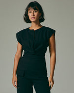 Blusa Nó Sarja Preta